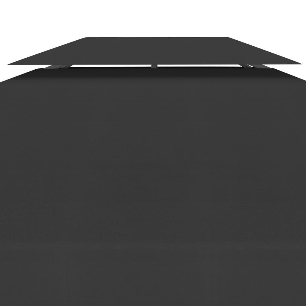 2-Tier Gazebo Top Cover 1 oz/ft?? 13.1'x9.8' Black