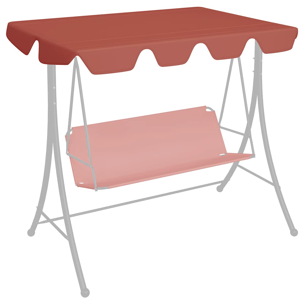 Replacement Canopy for Garden Swing Terracotta 59.1/51.2x41.3/27.6