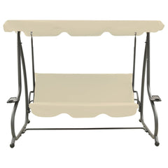 Swing Bench Sand white PVC-coated fabric, powder-coated steel Large