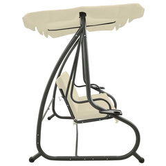 Swing Bench Sand white PVC-coated fabric, powder-coated steel Large