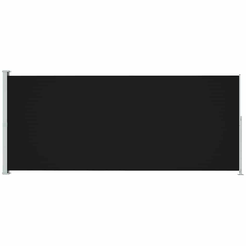 Patio Retractable Side Awning 86.6x196.9 Black