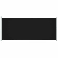 Patio Retractable Side Awning 86.6x196.9 Black