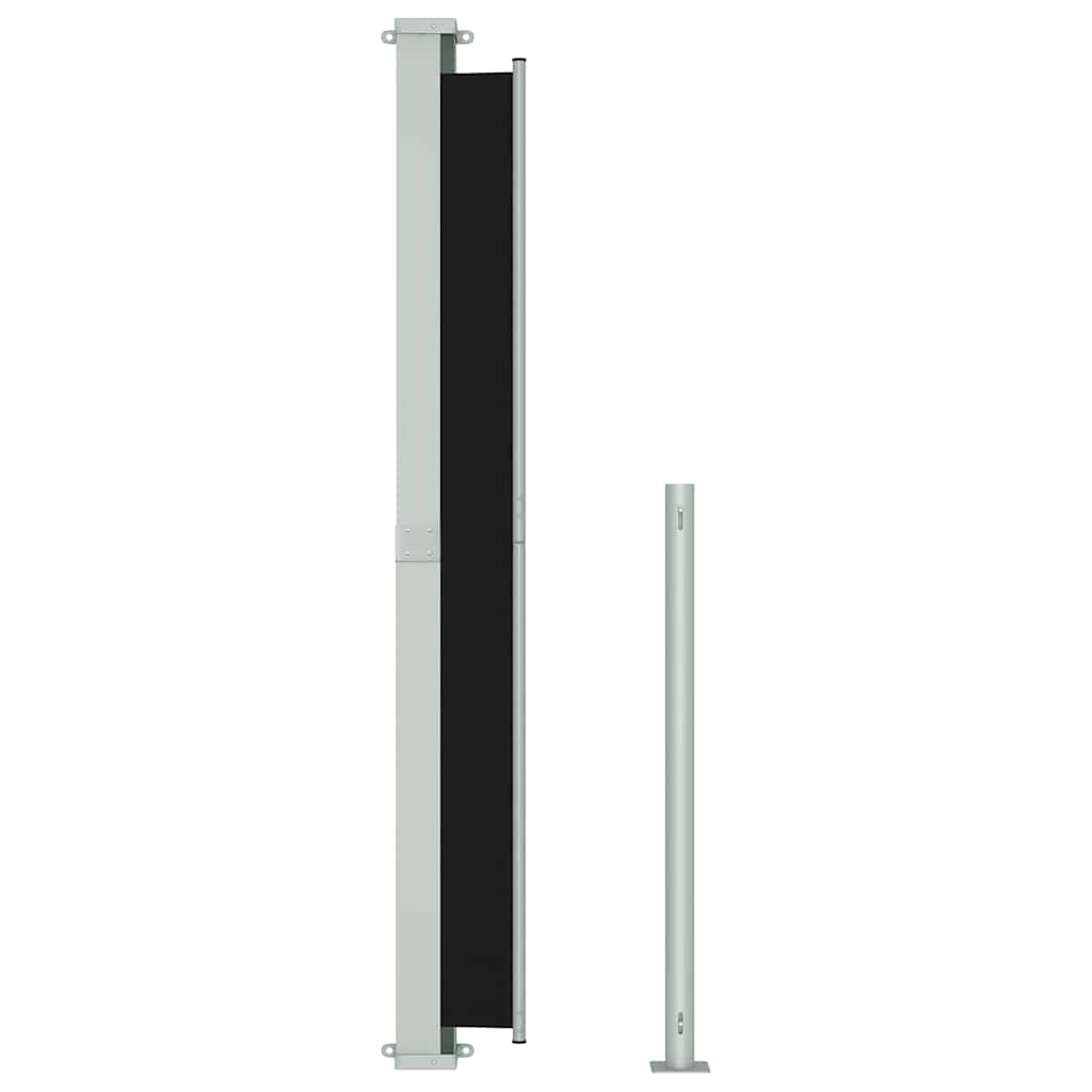 Patio Retractable Side Awning 86.6x196.9 Black