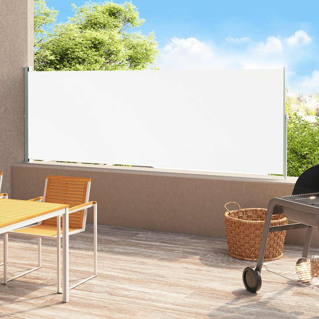 Patio Retractable Side Awning 86.6x196.9 Cream