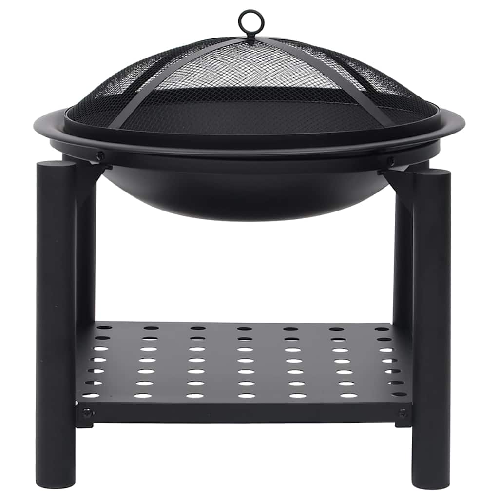 Fire Pit with Poker 21.3x21.3x21.7 Steel