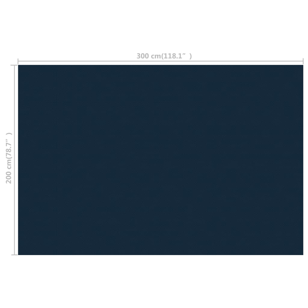 Floating PE Solar Pool Film 118.1x78.7 Black and Blue