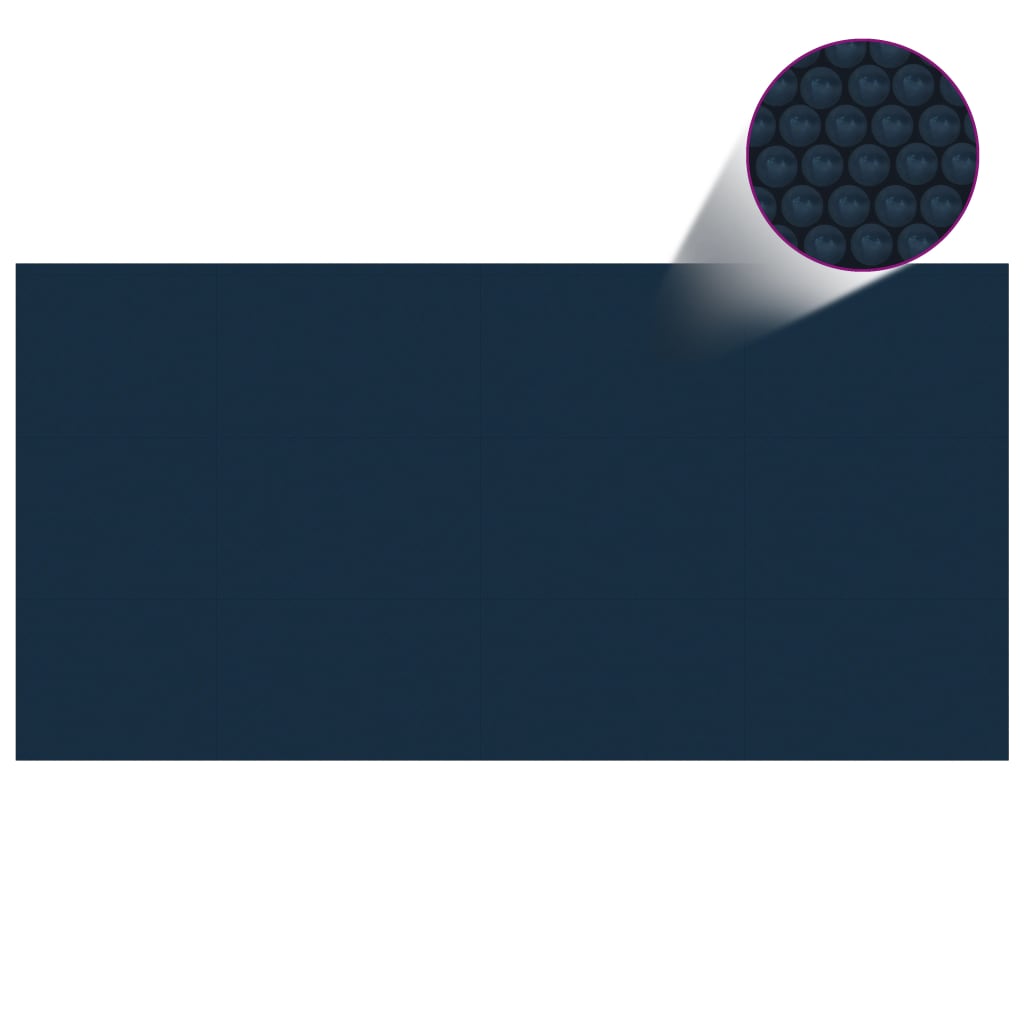 Floating PE Solar Pool Film 383.9x192.1 Black and Blue
