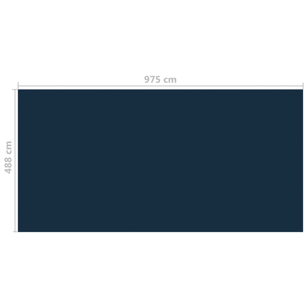 Floating PE Solar Pool Film 383.9x192.1 Black and Blue