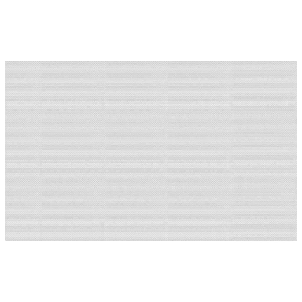Gray 102.4x63-inch floating PE solar pool cover film for heating and reducing evaporation.
