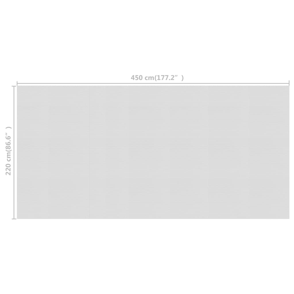 Floating PE Solar Pool Film 177.2x86.6 Gray