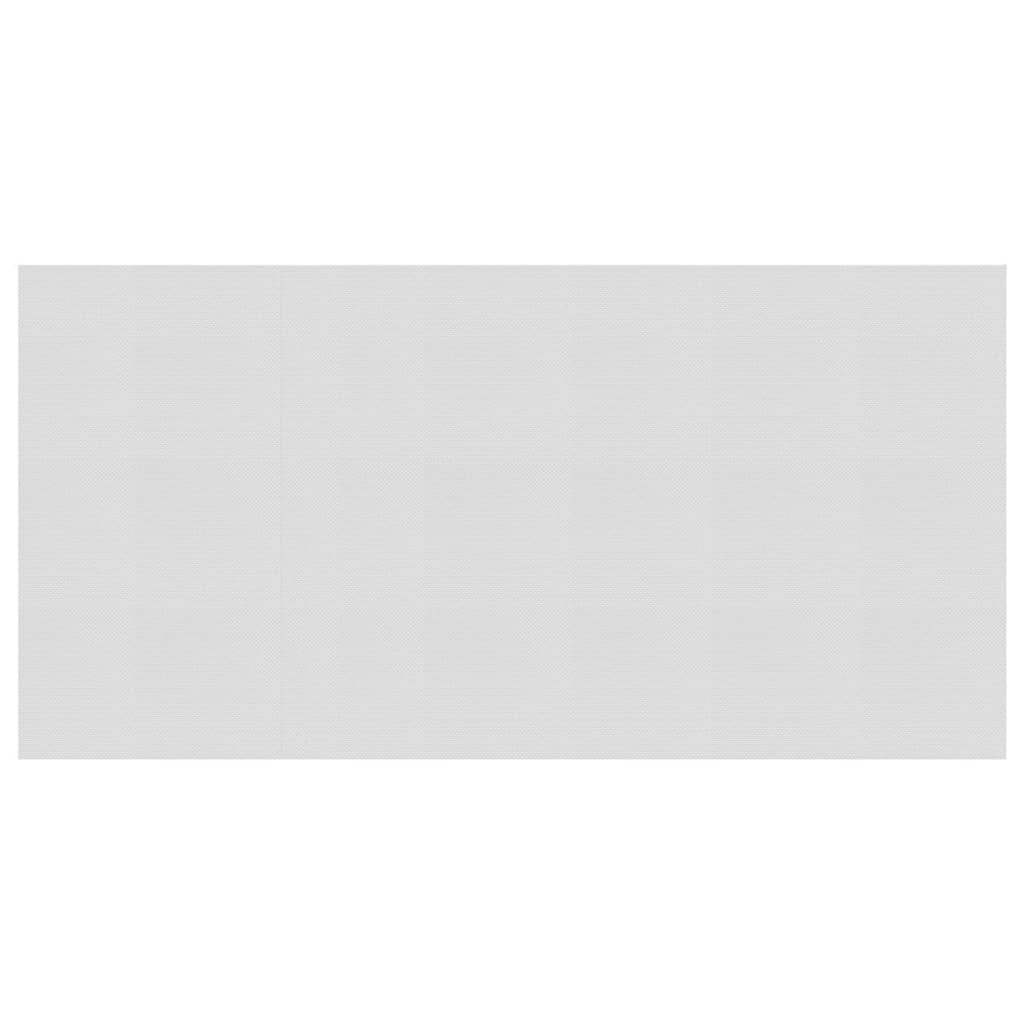 Gray floating PE solar pool cover film measuring 288.2 by 144.1 inches for pools.