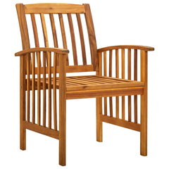 Patio Dining Chairs 3 pcs with Cushions Solid Acacia Wood
