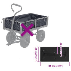 Cart Liner Black 100% polyester 31.9 x 16.1 x 15.7 in Durable