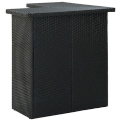 Bar Table Black PE rattan, steel medium Bar Table Modern