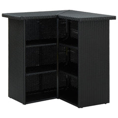 Bar Table Black PE rattan, steel medium Bar Table Modern