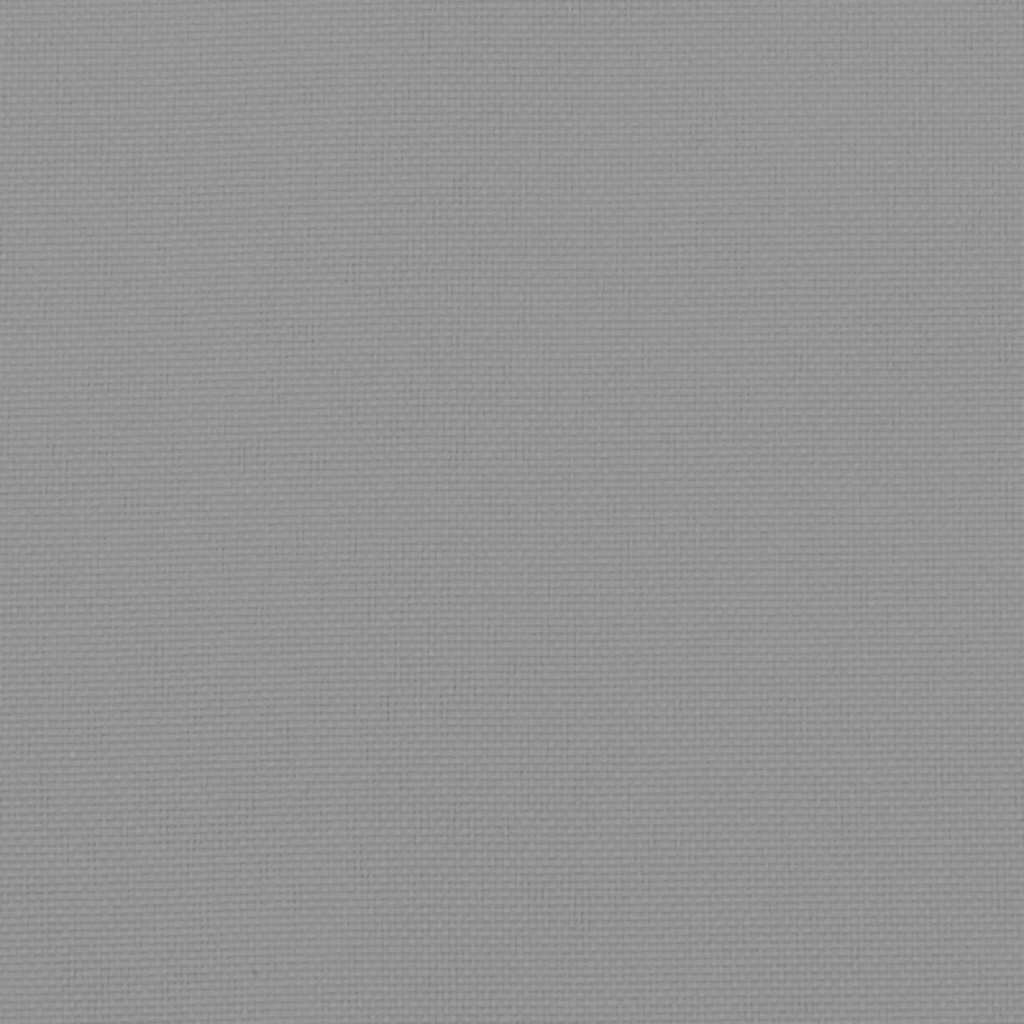 Six gray Oxford fabric garden chair cushions, each 15.7x15.7x1.6 inches.