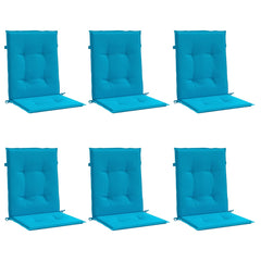 Patio Lowback Chair Cushions 6 pcs Blue 39.4x19.7x1.2 Oxford Fabric