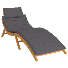 Anthracite sun lounger cushion in Oxford fabric, measuring 73x23x2 inches.