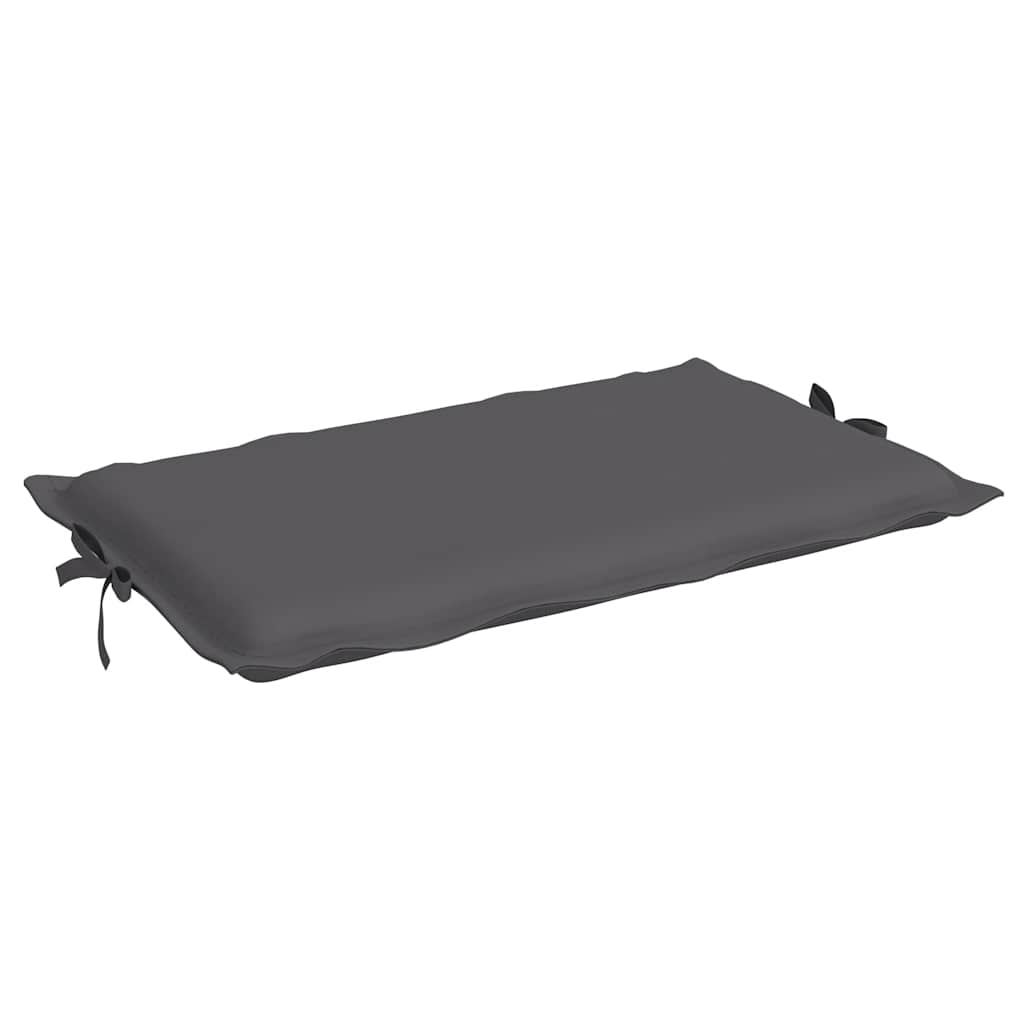 An anthracite sun lounger cushion made of Oxford fabric with ties.