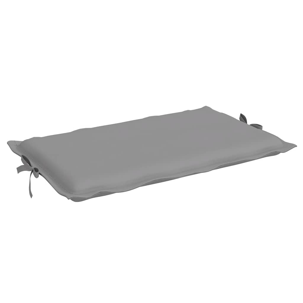 Gray Oxford fabric sun lounger cushion, 73.2x22.8x1.6 inches, with ties.