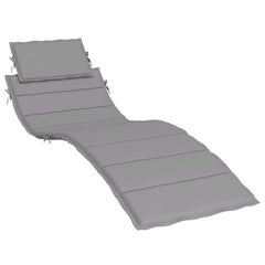 Sun Lounger Cushion Grey Oxford fabric (100% polyester)