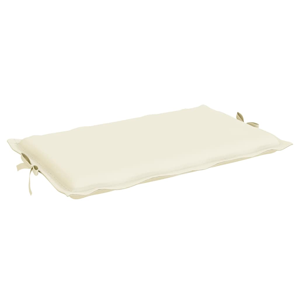 Cream sun lounger cushion made of Oxford fabric with ties.