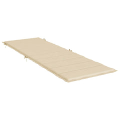 Beige sun lounger cushion made of Oxford fabric, measuring 73.2x22.8x1.6 inches.