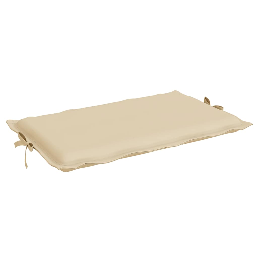 Beige sun lounger cushion made of Oxford fabric, measuring 73.2x22.8x1.6 inches, with ties.