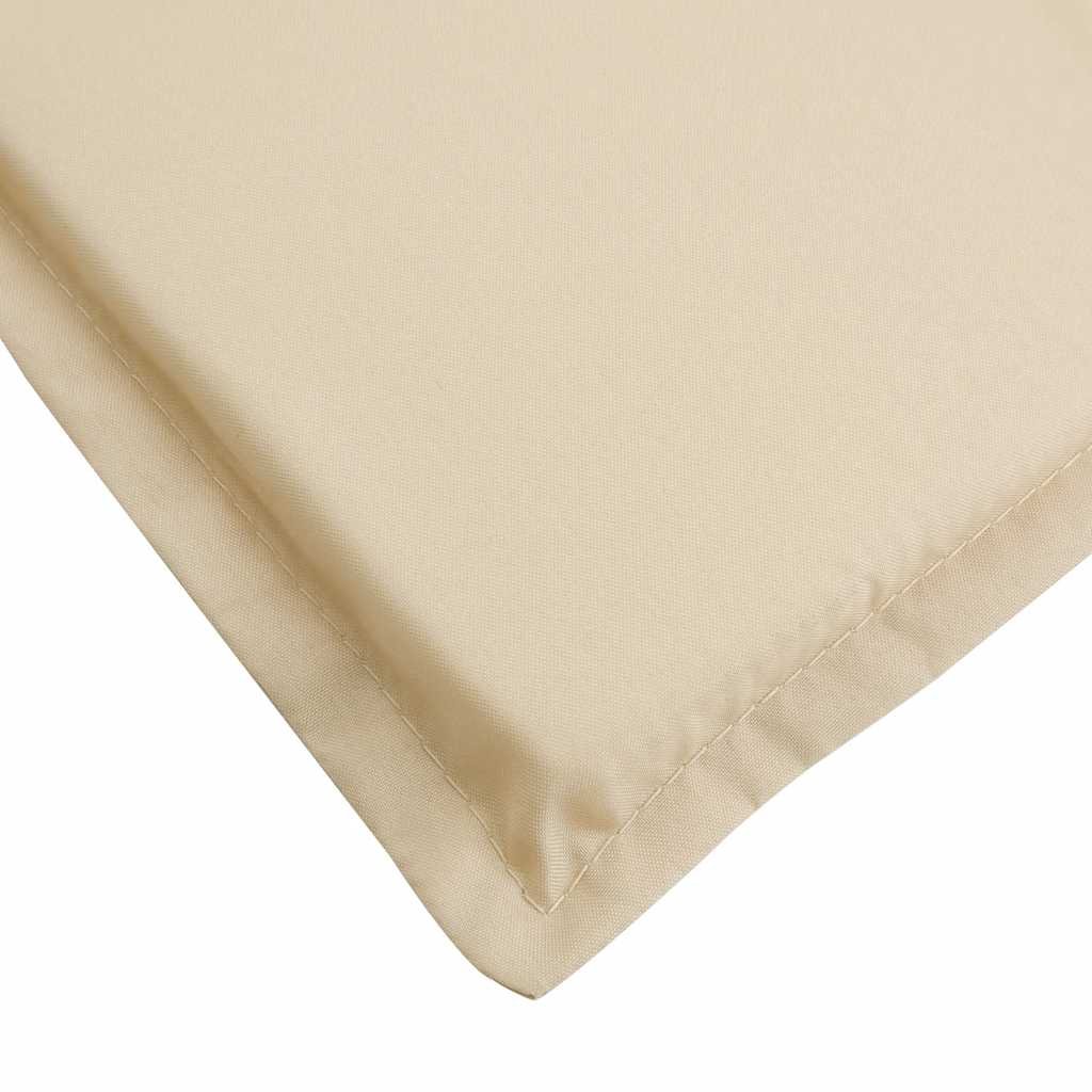 Beige sun lounger cushion made of Oxford fabric, measuring 73.2x22.8x1.6 inches.