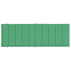 Green sun lounger cushion made of Oxford fabric, 73.2x22.8x1.6 inches, with ties.