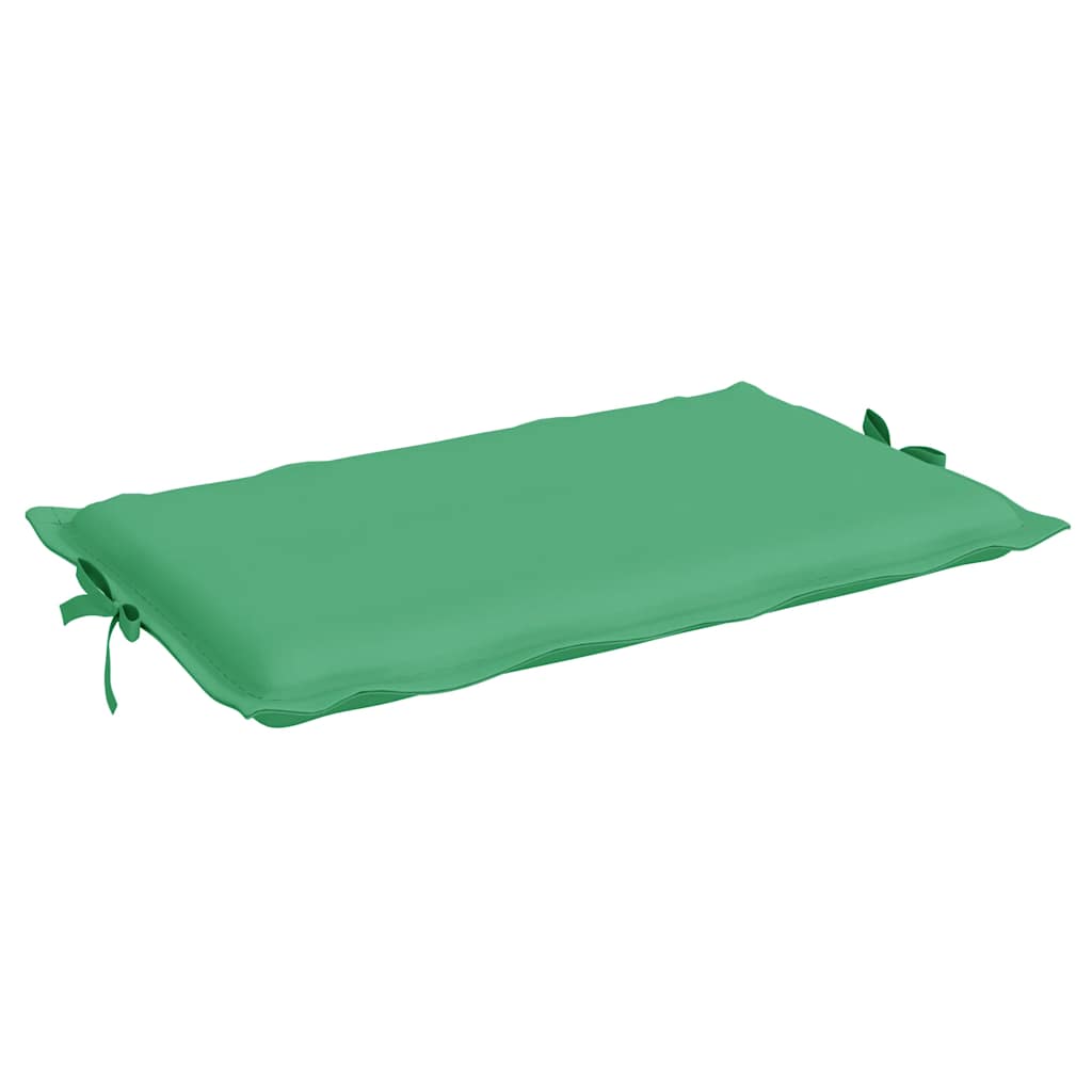Green sun lounger cushion made of Oxford fabric, measuring 73.2x22.8x1.6 inches, with ties.