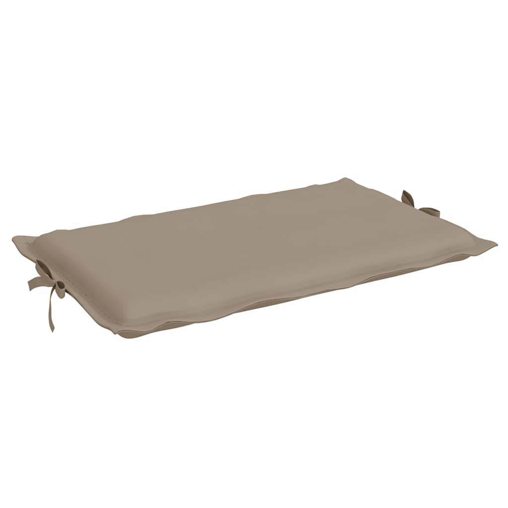 Taupe Oxford fabric sun lounger cushion, 73x23in, with adjustable ties.