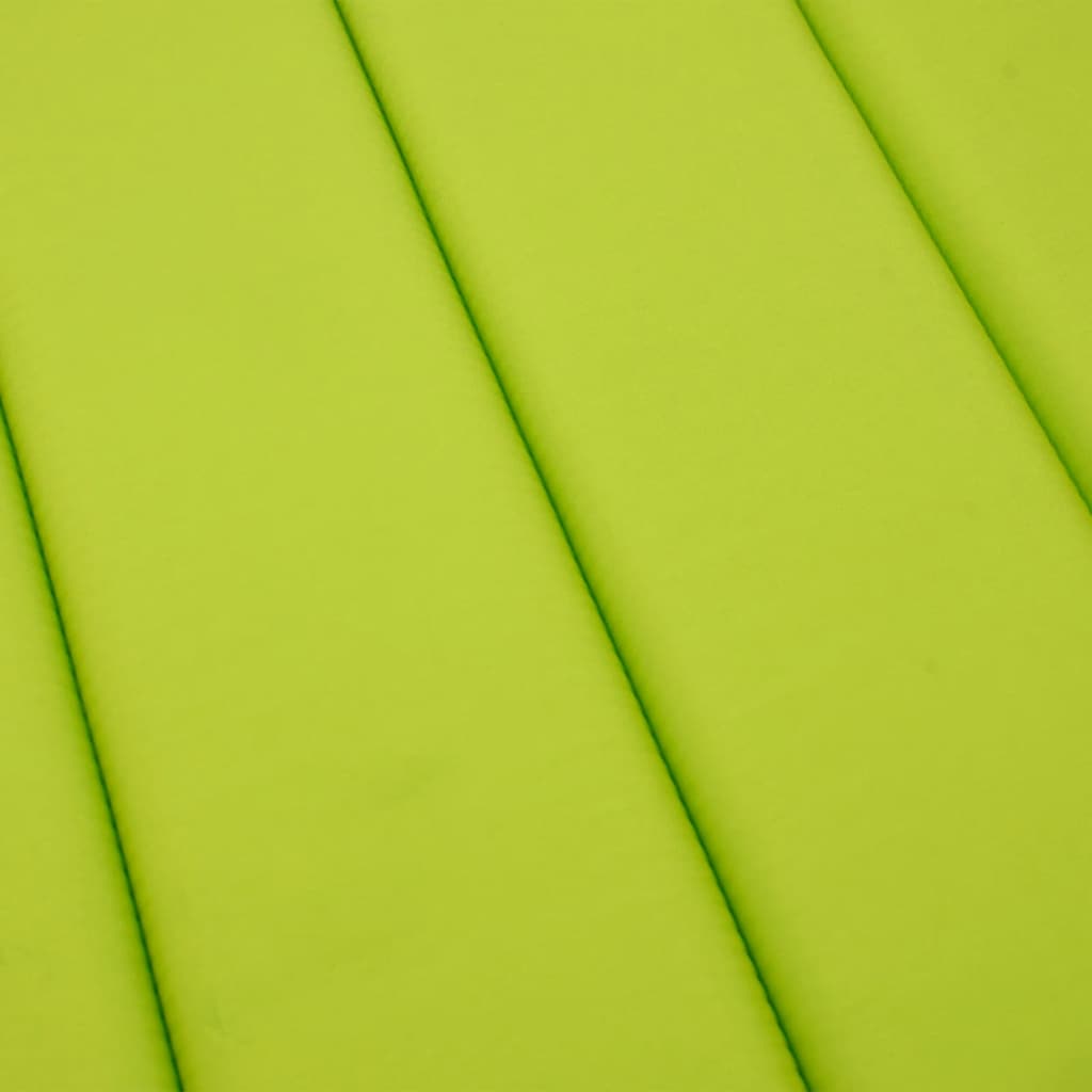 Bright green Oxford fabric sun lounger cushion, 73x23 inches.