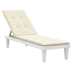Cream Bostome deck chair cushion made of water-resistant Oxford fabric.