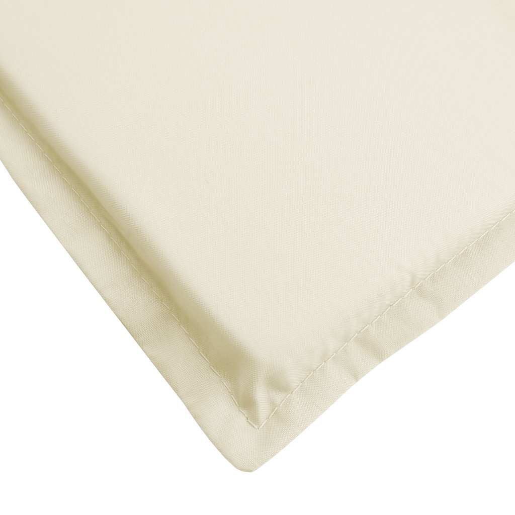 Cream-colored water-resistant Oxford fabric deck chair cushion with secure ties.