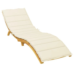 Sun Lounger Cushion Cream Oxford fabric (100% polyester) Extra Long