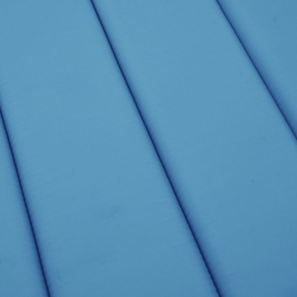 Blue Oxford fabric sun lounger cushion, 78.7x23.6x1.2 inches, with striped texture.