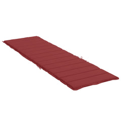Wine red sun lounger cushion made of Oxford fabric, measuring 78.7x23.6x1.2 inches.