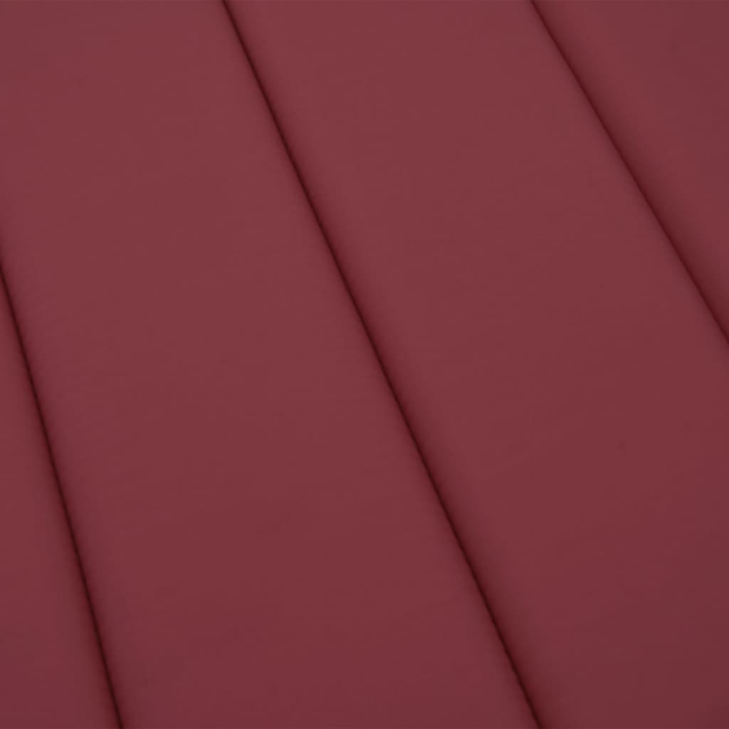 Wine red Oxford fabric sun lounger cushion, 78.7x23.6x1.2 inches, water-resistant.