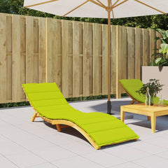 Bright green Oxford fabric sun lounger cushion with soft foam filling and non-slip straps.