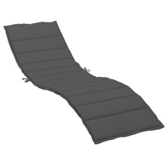 Sun Lounger Cushion Anthracite Oxford fabric (100% polyester)