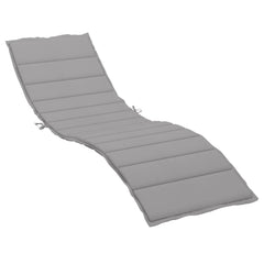 Sun Lounger Cushion Grey Oxford fabric (100% polyester)