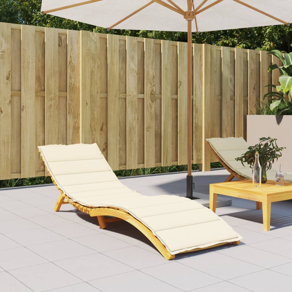 Sun Lounger Cushion Cream Oxford fabric (100% polyester)