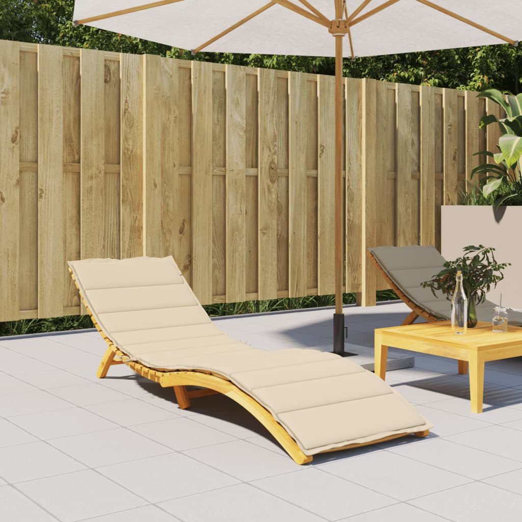 Sun Lounger Cushion Beige 78.7x27.6x1.2 Fabric