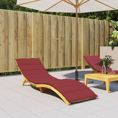 Sun Lounger Cushion Wine Red 78.7x27.6x1.2 Fabric
