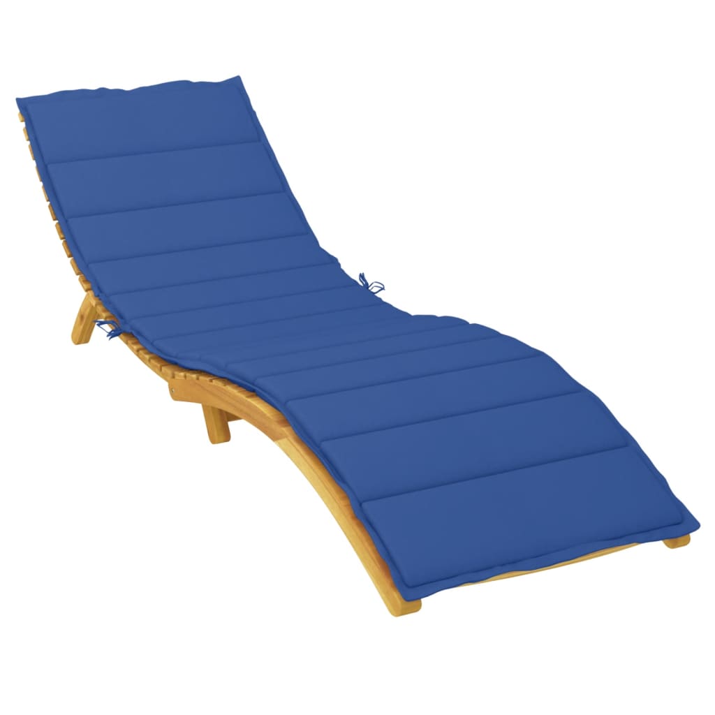 Sun Lounger Cushion Royal Blue 78.7x27.6x1.2 Fabric
