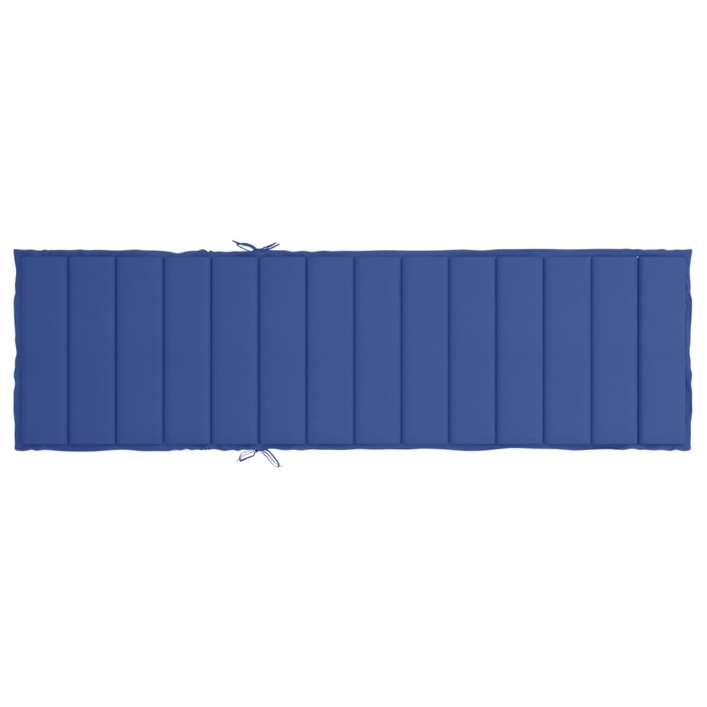 Sun Lounger Cushion Royal Blue 78.7x27.6x1.2 Fabric