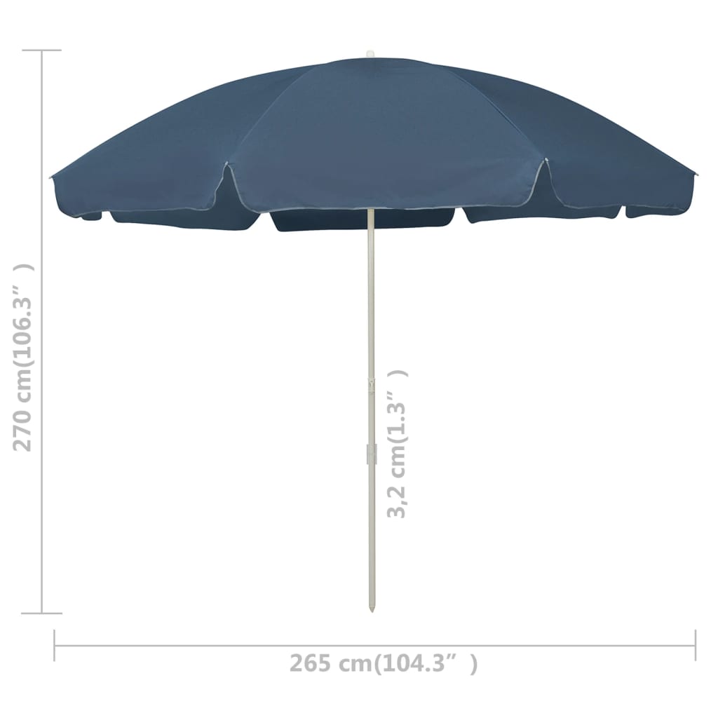 Beach Parasol Blue 118.1