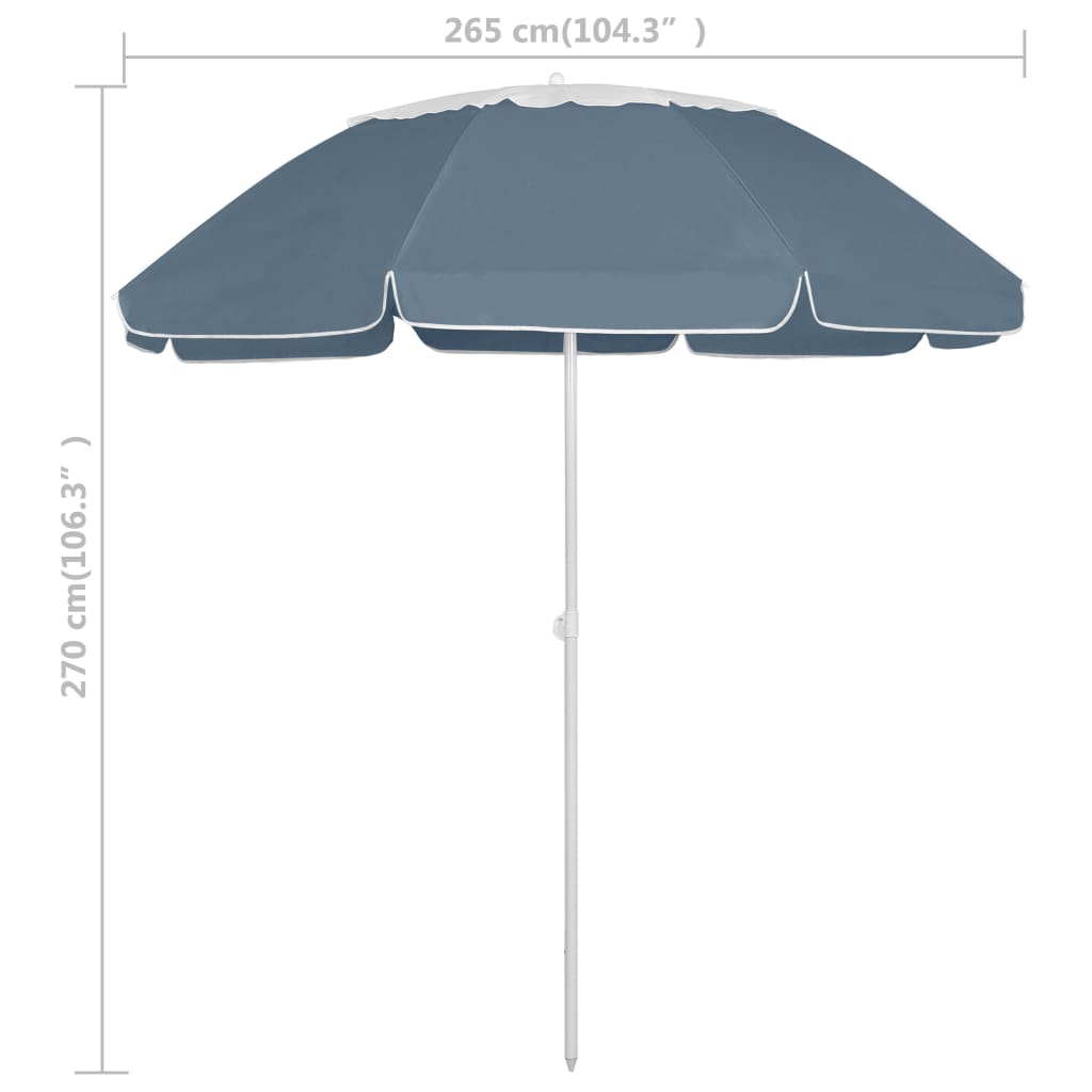 Beach Parasol Blue 118.1
