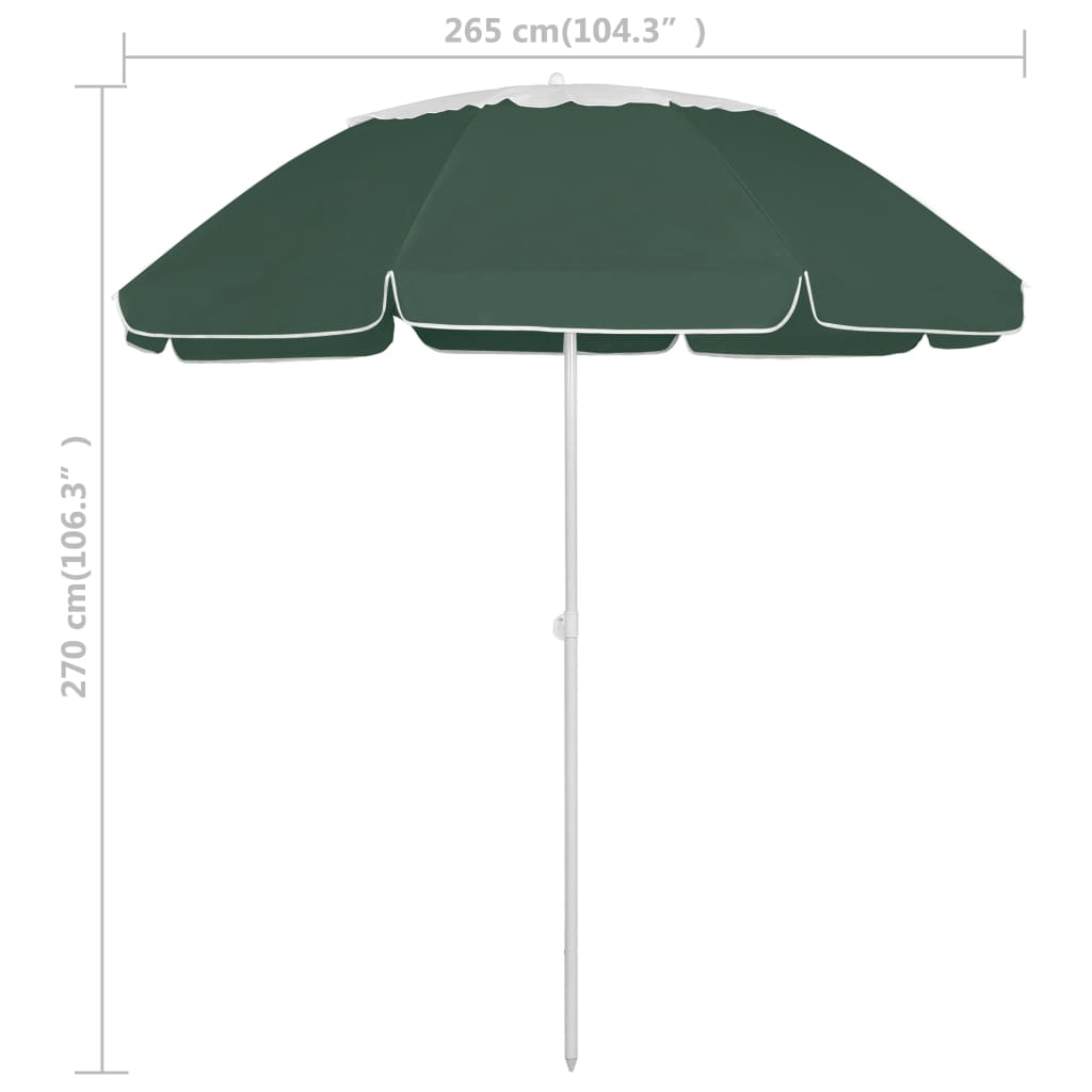 Beach Parasol Green 118.1